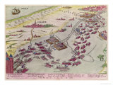 Naval Combat Off the Coast of the Hague Naval Between the Beggars of the Sea and Spanish in 1573 Giclee Print by Franz Hogenberg Naval Combat Off the Coast of the Hague Naval Between the Beggars of the Sea and Spanish in 1573 Giclee Print by Franz Hogenberg