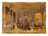 Interior of a Turkish Caffinet, Constantinople, 1838 Giclee Print by Thomas Allom