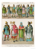 Anglo-Saxon Dress, from Trachten Der Voelker, 1864 Giclee Print by Albert Kretschmer