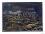 Nightfall, British Artists at the Front, Continuation of the Western Front, Part Three, Nash, 1918 Giclee Print by Paul Nash