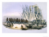 The Aboriginal Inhabitants: The Palti Dance, from South Australia Illustrated, Published in 1847 Giclee Print by George French Angas