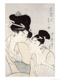 The Pleasure of Conversation, from the Series Tosei Kobutsu Hakkei Reproduction procédé giclée par Utamaro Kitagawa 