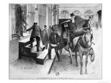 Deposit of Crowns at the Cash Counter, Engraved by Chaivire Giclee Print by Louis Remy Sabattier