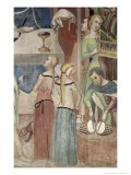 Satan Asking God to Tempt Job, Detail of Musicians, 1356-67 Giclee-trykk av Also Manfredi De Battilori Bartolo Di Fredi Satan Asking God to Tempt Job, Detail of Musicians, 1356-67 Giclee-trykk av Also Manfredi De Battilori Bartolo Di Fredi