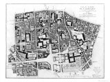 Map of Sainte-Genevieve Area, Paris, 1756 Giclee Print by Jean De La Grive