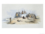 Aboriginal Inhabitants, Native Tombs and Disposing of Their Dead, South Australia Illustrated, 1847 Giclee Print by George French Angas