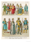 Dress at the Byzantine Court, 800-1000, from Trachten Der Voelker, 1864 Giclee Print by Albert Kretschmer