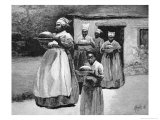 Slaves Carry a Prepared Meal from a Cookhouse to a Plantation Mansion, 1886 Giclee Print by Edward Windsor Kemble