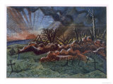 Sunrise, Ruins of a Hospice, Northwest of Wytschaete, Destroyed by Bombardment in 1917 Giclee Print by Paul Nash