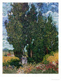 The Cypresses, c.1889-90 Giclee Print by Vincent van Gogh