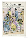 Varnishing Day', Cover Illustration of La Caricature Magazine, 9th May 1885 Giclee Print by Albert Robida