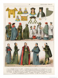 Ecclesiastical Dress, c.1100-1500, from Trachten Der Voelker, 1864 Giclee Print by Albert Kretschmer