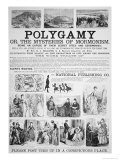 Anti-Mormon Poster Advertising a Book Critical of Polygamy Or, the Mysteries of Mormonism Giclee Print
