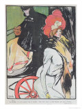 Cartoon Depicting a Cabman with a Courtesan, 1901 Giclee Print by Francisco Xavier Gose
