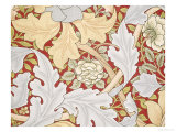 Acanthus Leaves, Wild Rose on Crimson Background, William, Morris Lámina giclée por William Morris Acanthus Leaves, Wild Rose on Crimson Background, William, Morris Lámina giclée por William Morris
