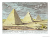 Pyramids of Egypt, Plate 4, Entwurf Einer Historischen Architektur, Engraved Johann Adam Delsenbach reproduction procédé giclée par Johann Bernhard Fischer Von Erlach