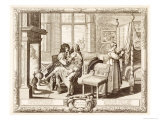 Husband with Wife Seated on Knee by Fireplace, Bosse, Abraham Giclee-trykk av Abraham Bosse Husband with Wife Seated on Knee by Fireplace, Bosse, Abraham Giclee-trykk av Abraham Bosse