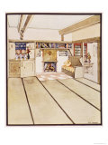 Living Room, in the Arts and Crafts Style. Merry, Tom. British 19Th/20th Century Giclee Print by Tom Merry