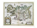 Map of Iceland Giclee-trykk av W.j. Blaeu Map of Iceland Giclee-trykk av W.j. Blaeu