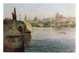 View of the Charles Bridge from Krizovnicka Namesti, from 'stara Praha Giclee Print by Vaclav Jansa