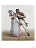 La Bonne et Le Patron Galant, c.1830 Giclée-Druck von Francois Le Villain