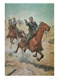 Dead Sure: A U.S. Cavalry Trooper in the 1870S Giclee Print by Charles Schreyvogel