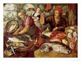 The Fish Market reproduction procédé giclée par Joachim Bueckelaer