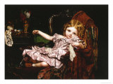 Young Girl in an Armchair, c.1850 reproduction procédé giclée par Sophie Anderson