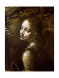 Detail of the Angel, from the Virgin of the Rocks Giclee-trykk av Leonardo da Vinci