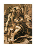 Diogenes, Engraved by Ugo Da Carpi reproduction procédé giclée par Parmigianino 