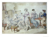 Laundry Workers Levee, Early 19th Century Giclee Print by Jean Francois Bosio
