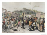 Public Punishments in the Place Ste. Anne, c.1835 Giclee Print by Johann Moritz Rugendas