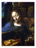 Detail of the Head of the Virgin, from the Virgin of the Rocks Giclee Print by Leonardo da Vinci 