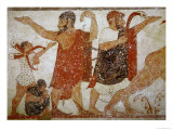 Two Men, from the Tomb of the Augurs, c.530-520 BC Giclee Print by Etruscan 