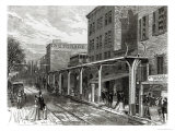 Elevated Railway in Greenwich Street, New York Giclee Print by Stanley Fox