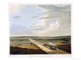 Railway Across Chat Moss, Coloured View of the Liverpool and Manchester Railway, c.1833 Giclee-trykk av Thomas Talbot Bury Railway Across Chat Moss, Coloured View of the Liverpool and Manchester Railway, c.1833 Giclee-trykk av Thomas Talbot Bury