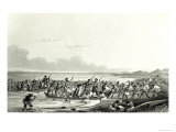 The Eskimoes Pillaging the Boats, Engraved by Edward Francis Finden Giclee-trykk av George Back The Eskimoes Pillaging the Boats, Engraved by Edward Francis Finden Giclee-trykk av George Back