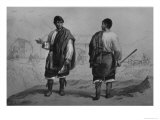 Miners of Chile, Engraved by F. Lehnert Giclee Print by Claudio Gay