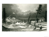 Winter View of Fort Franklin, Engraved by Edward Francis Finden Giclee-vedos tekijänä George Back