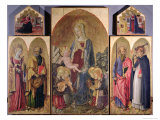 Virgin and Child with Angels and Saints Giclee-trykk av Benedetto Bonfigli