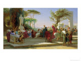 Horatius Reading His Satires to Maecenas, 1863 Giclee-trykk av Fedor Andreevich Bronnikov Horatius Reading His Satires to Maecenas, 1863 Giclee-trykk av Fedor Andreevich Bronnikov