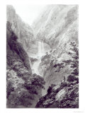 The Cascade of Minzapeezo, Watercolour by Samuel Davies After an Engraving, c.1800 Giclee-trykk av James Basire