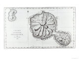 Chart of the Island Otaheite, 1769 Giclee Print by J. Cook