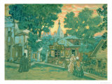 Stage Design For Ostrovsky's Play, Not One Penny, c.1917 Giclee Print by B. M. Kustodiev