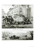 Negroes with a Cart and Brazilian Boat Made from Leather Lámina giclée por Jean Baptiste Debret