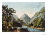 View in Oheitepha Bay on the Island of Otaheite, from Captain Cook's Last Voyage, 1809 Reproduction procédé giclée par John Webber