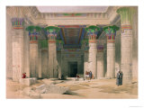 Grand Portico of the Temple of Philae, Nubia, from Egypt and Nubia, Engraved by Louis Haghe reproduction procédé giclée par David Roberts