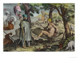 Columbus Discovering America, Plate 2 from Nova Reperta reproduction procédé giclée par Jan van der Straet