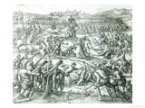 The Battle of Cajamarca, 1532 Giclée-Druck von Theodor de Bry