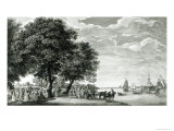View of the North Side of the Virginia River Near Manour Lodge Giclee Print by Paul Sandby
